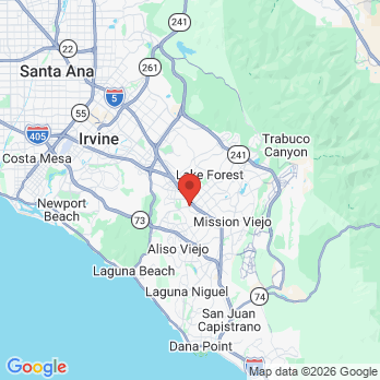 Map to Crafted Orthodontics office in Laguna Hills, CA