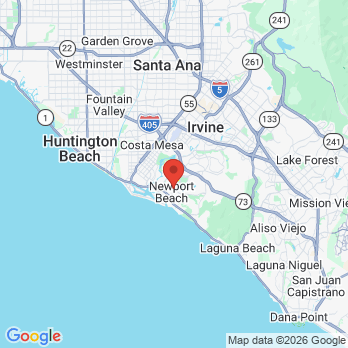 Map to Linda R. Yang D.D.S. office in Newport Beach, CA