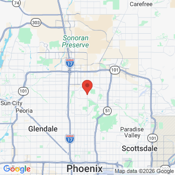 Map to Nurture Smiles & Wellness office in Phoenix, AZ