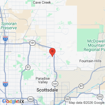 Map to Belmont Dentistry office in Scottsdale, AZ
