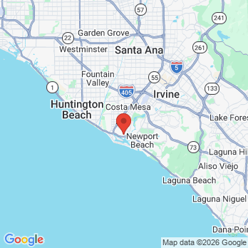 Map to Dover Dental office in Newport Beach, CA