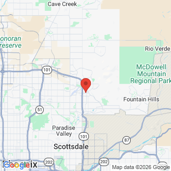 Map to Sonoran Desert Dentistry office in Scottsdale, AZ