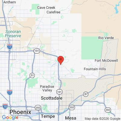 Map to Sonoran Desert Dentistry office in Scottsdale, AZ