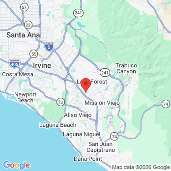 Map to Twin Peaks Dental  office in Lake Forest, CA
