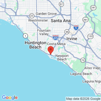 Map to Newport Harbor Dental office in Newport Beach, CA