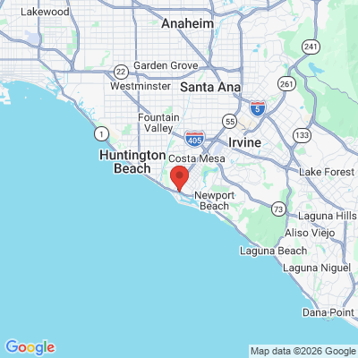 Map to Newport Harbor Dental office in Newport Beach, CA