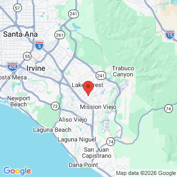 Map to Saddleback Dental Associates office in Mission Viejo, CA