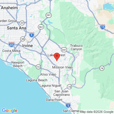 Map to Saddleback Dental Associates office in Mission Viejo, CA