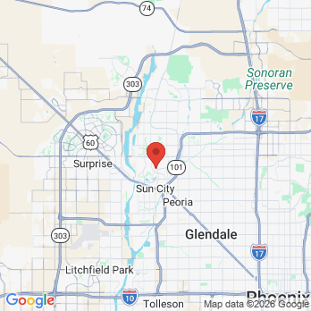 Map to DDL Dental office in Sun City, AZ