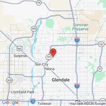 Map to Gentle Dental Peoria office in Peoria, AZ