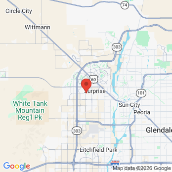 Map to GP Dental office in Surprise, AZ