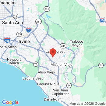 Map to Southern Ca Family Dentistry office in Lake Forest, CA