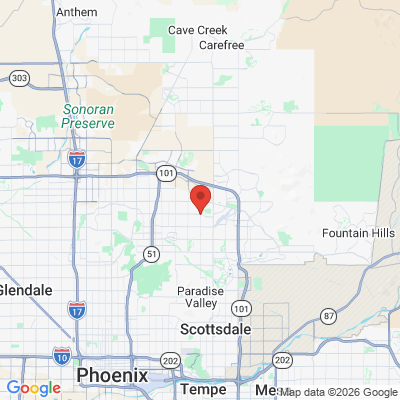 Map to Andy Yu DDS office in Scottsdale, AZ