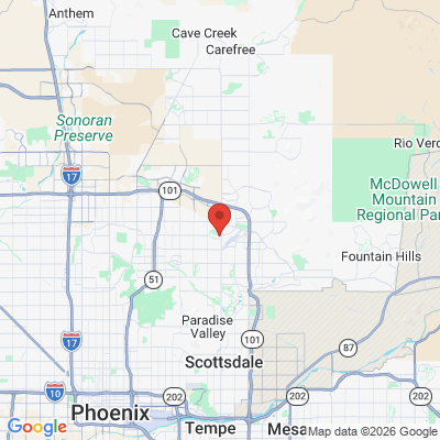 Map to Kierland Dental, LLC office in Scottsdale, AZ