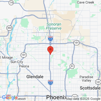 Map to We Care Dental office in Phoenix, AZ