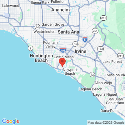 Map to Labuz Dental Inc. office in Newport Beach, CA