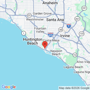 Map to Alysia Borgman, D.D.S. office in Newport Beach, CA
