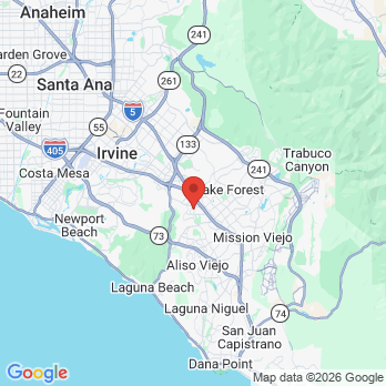 Map to Loberg Dental Center office in Laguna Hills, CA