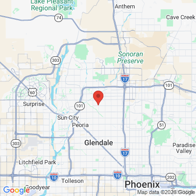 Map to Greenway Family Dentistry office in Glendale, AZ