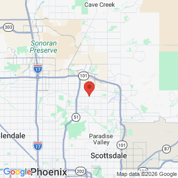 Map to Lernor Family Dental office in Scottsdale, AZ
