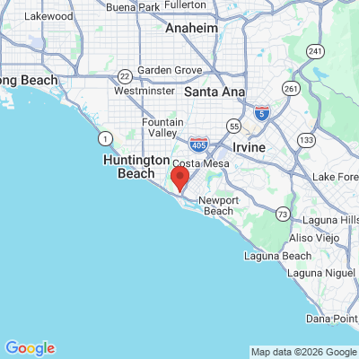Map to Newport Smiles Dental Group office in Newport Beach, CA