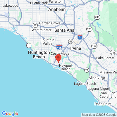 Map to Newport Beach Dental office in Newport Beach, CA