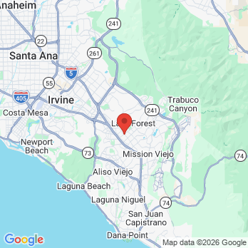 Map to Kirsch and Moradi Dental  office in Lake Forest, CA