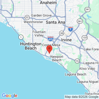 Map to Simply Veneers office in Newport Beach, CA