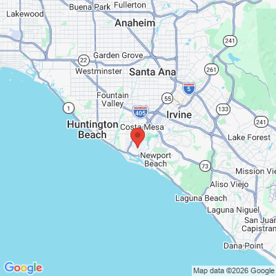 Map to Simply Veneers office in Newport Beach, CA