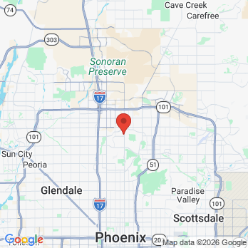 Map to DENTAL CARE AT MOON VALLEY office in Phoenix, AZ