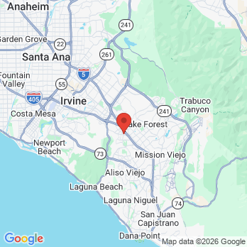 Map to TM Dental Care office in Irivne, CA