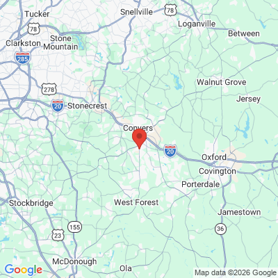 Map to  office in Conyers, GA