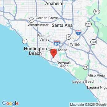 Map to Mesa Dental Center office in Costa Mesa, CA