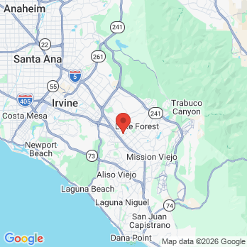 Map to Scott E. West D.D.S., F.A.G.D., Inc. office in Lake Forest, CA