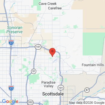 Map to Dentists of Scottsdale office in Scottsdale, AZ