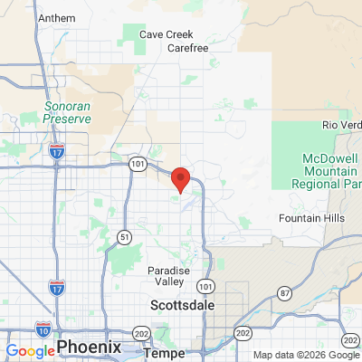 Map to Dentists of Scottsdale office in Scottsdale, AZ