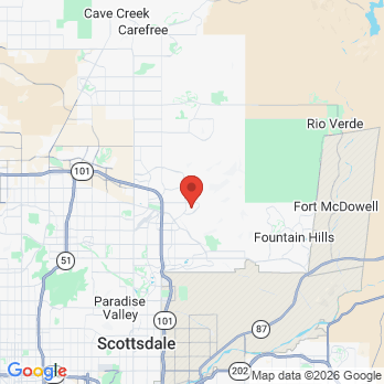 Map to A Tender Dental Care office in Scottsdale, AZ