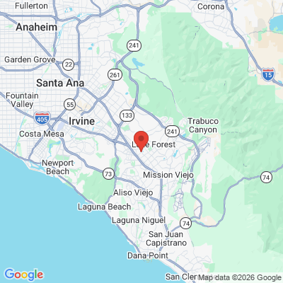 Map to LF Dental office in Lake Forest, CA