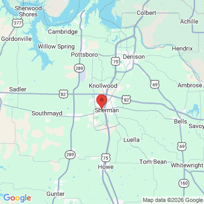 Map to  office in Sherman, TX