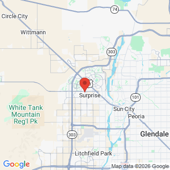 Map to Canyon Springs Dental office in Surprise, AZ
