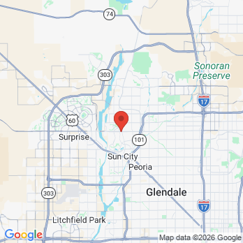 Map to Arizona Dental office in Sun City, AZ
