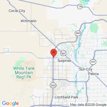 Map to West Bell Dental Care office in Surprise, AZ