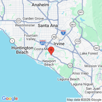 Map to elegance family dentistry office in Newport Beach, CA