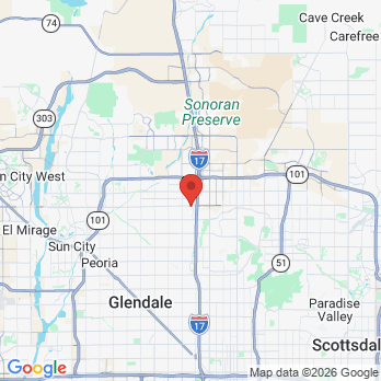 Map to James S Trichak Dentistry office in Phoenix, AZ