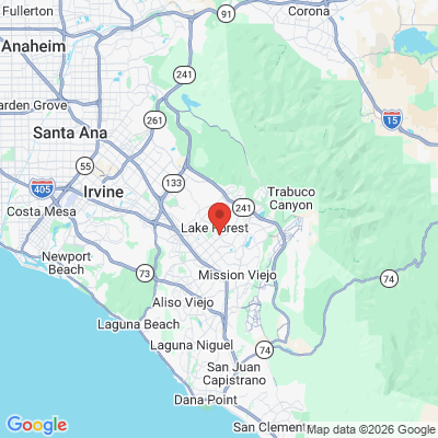 Map to Dental Wellness of Lake Forest  office in Lake Forest, CA