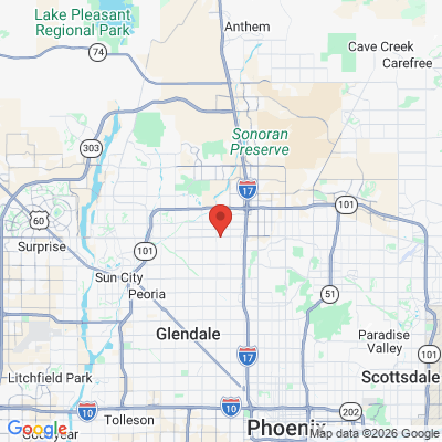 Map to Wesley A Harper DDS, PC office in Phoenix, AZ