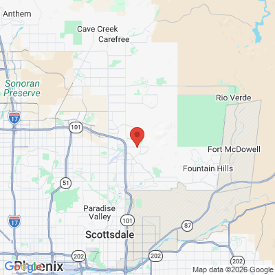 Map to Aquila Dental Design office in Scottsdale, AZ