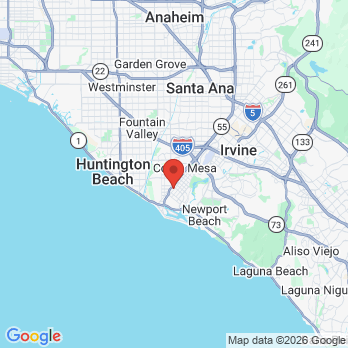 Map to orange + magnolia dental studio office in Costa Mesa, CA