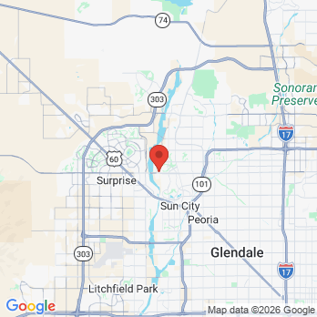 Map to Bell Road Dentistry office in Surprise, AZ