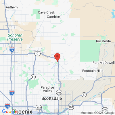 Map to Sarko Dental Associates office in Scottsdale, AZ